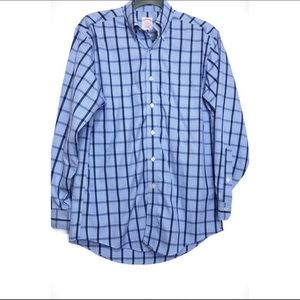 Brooks Brothers Window Pane Plaid Shirt SZ Small